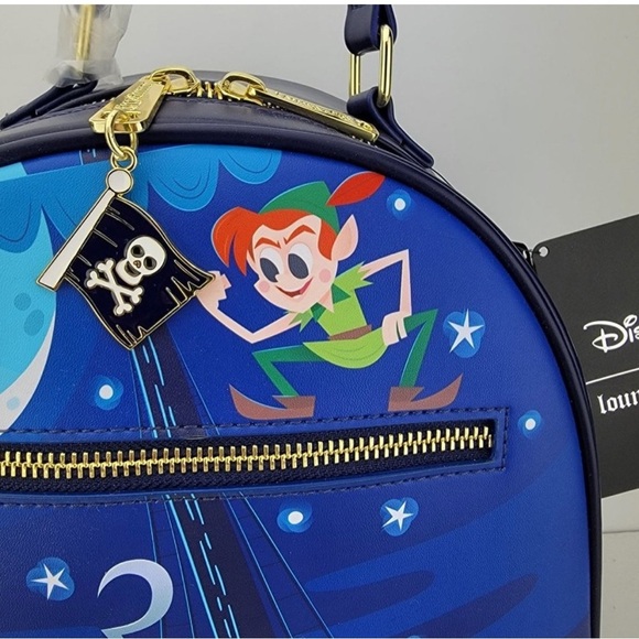 NWT Loungefly Disney Peter Pan Jolly Roger Mini Backpack - Picture 2 of 5